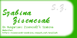 szabina zisencsak business card